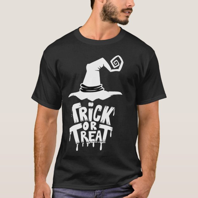 Camiseta Trick or trea for Halloween witches and zombies (Frente)