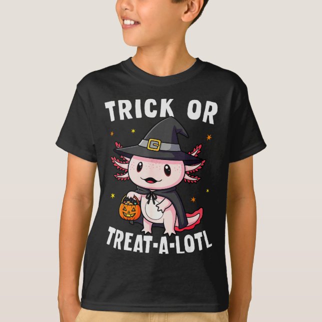 Camiseta Trick Or Treat A Lotl Axolotl Halloween Costume Wi (Frente)