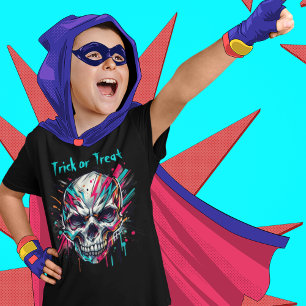 Camiseta Trick or Treat Caveira, Abstrato, Halloween Infant