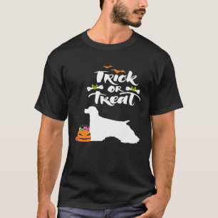 Camiseta Trick Or Treat Cocker Spaniel Dog Halloween Costum