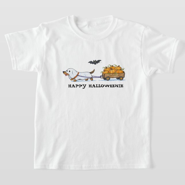 CAMISETA TRICK OR TREAT DACHSHUND  (Postura )