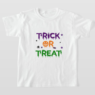 Camiseta Trick Or Treat Diversão de Halloween com Abóbora �