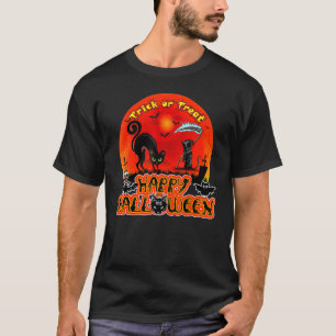 Camiseta Trick Or Treat Halloween Gato Feliz Halloween 2022