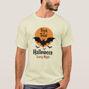 Camiseta Trick or Treat Halloween Noite Assustadora Morcego