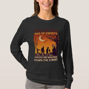 Camiseta Trick Or Treat Halloween Zumbis Ceifador Abóboras