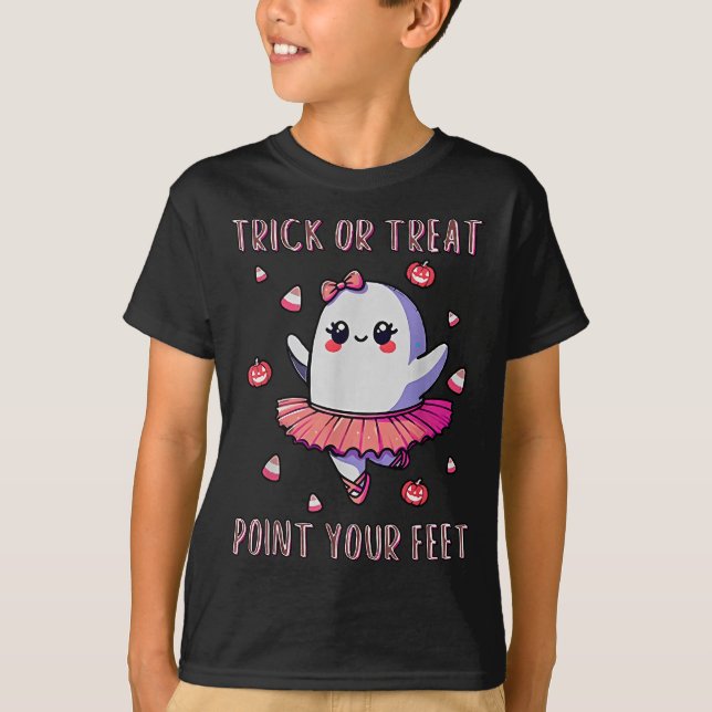 Camiseta Trick Or Treat Int Your Feet Halloween Ghost Dance (Frente)