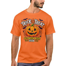 Trick or Treat Noite de Halloween 2026 Abóbora