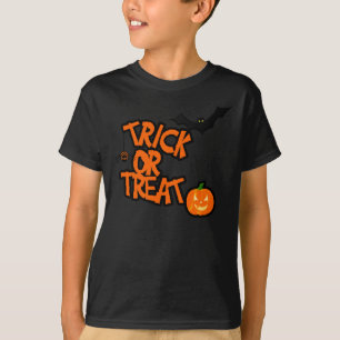 Camiseta Trick Or Treat Olhos Atrás Frio Halloween