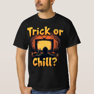 Camiseta Trick ou Chill Halloween's Day Horror Vibes Men