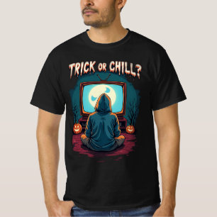 Camiseta Trick ou Chill Halloween's Day Horror Vibes Men