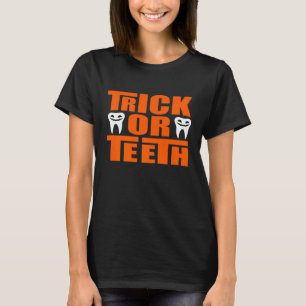 Camiseta Trick ou Dentes presente engraçado de Halloween de
