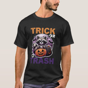 Camiseta Trick ou preferencialmente Trash Raccoon Costume E