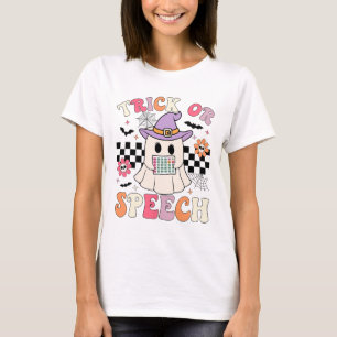 Camiseta Trick Ou Speech Retro Slp Halloween Terapia De Fal