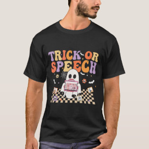Camiseta Trick Ou Speech Retro Slp Halloween Terapia De Fal