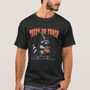 Camiseta Trick Ou Trash Raccoon Halloween Spookkin Ra