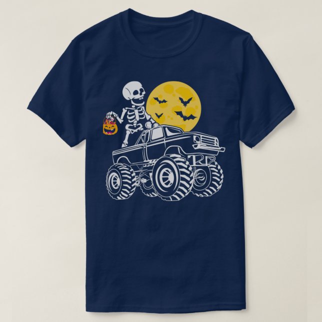 CAMISETA TRICK OU TRAT MONSTER TRUCK HALLOWEEN (Frente do Design)