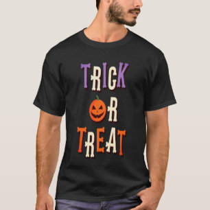 Camiseta Trick ou trata a abóbora do Dia das Bruxas