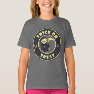 Camiseta Trick ou trata café com logotipo do Grim Reaper St