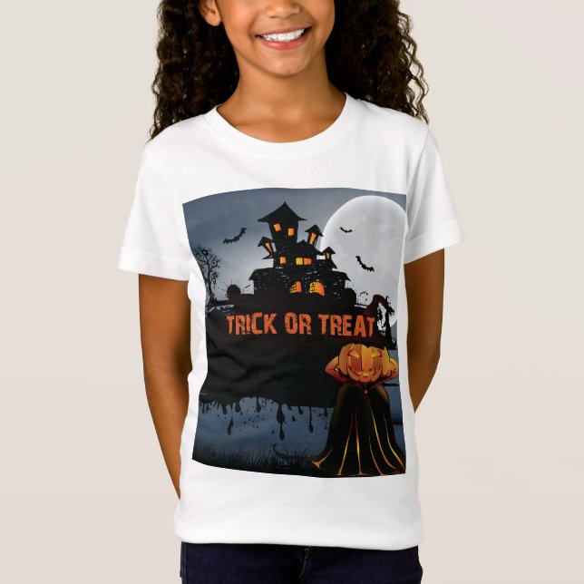 Camiseta Trick ou trata o castelo (Frente)