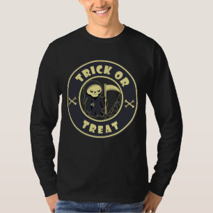 Camiseta Trick ou trata o Grim Reaper Starbuers logo café T