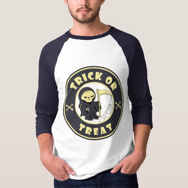 Camiseta Trick ou trata o personagem de "Cristo de Cristo"  (Frente)