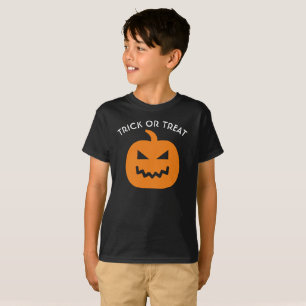 Camiseta Trick ou Tratar Abóbora de Halloween Caqueira