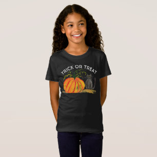 Camiseta Trick ou Tratar Abóbora de Halloween Caqueira