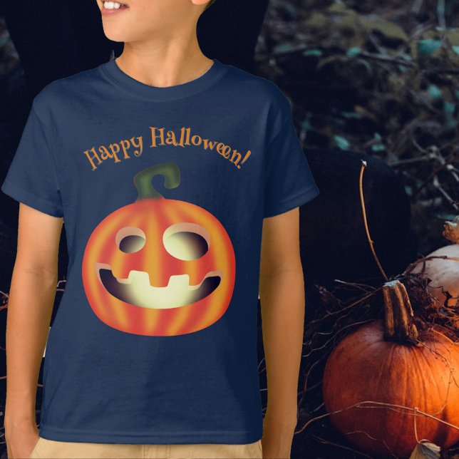 Camiseta Trick ou Tratar Abóbora do Halloween (Criador carregado)