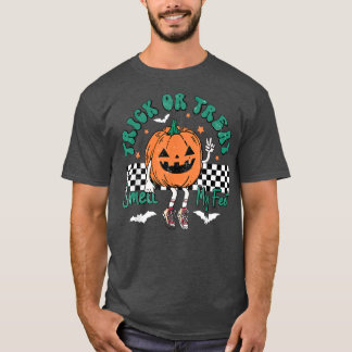 Camiseta Trick Ou Tratar Cheira Meu Feet Cute Pumpkin Hallo