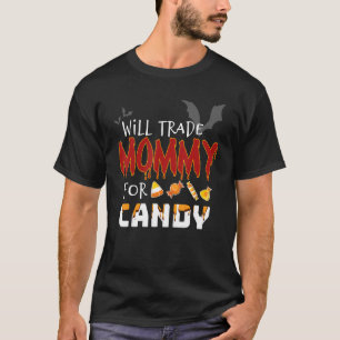 Camiseta Trick Ou Tratar Costume Comercializará Mamães Para