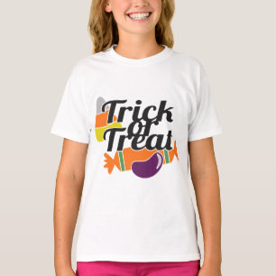 Camiseta Trick ou Tratar Doces Halloween Personalizados
