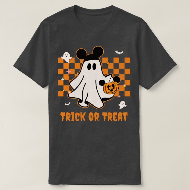 Camiseta Trick Ou Tratar Fantasma (Frente do Design)