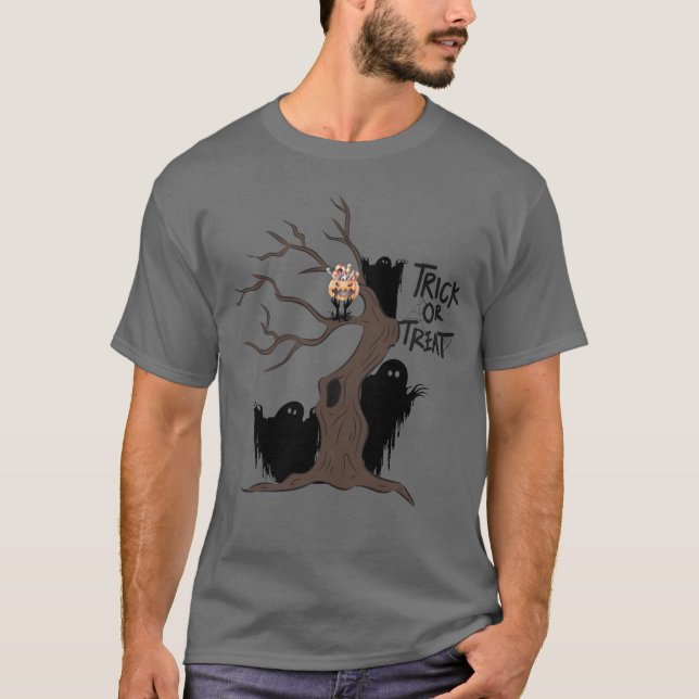Camiseta Trick ou Tratar Fantasmas Spook (Frente)