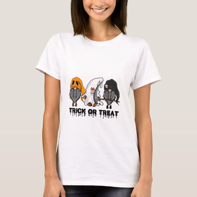Camiseta Trick Ou Tratar Gnomos (Frente)