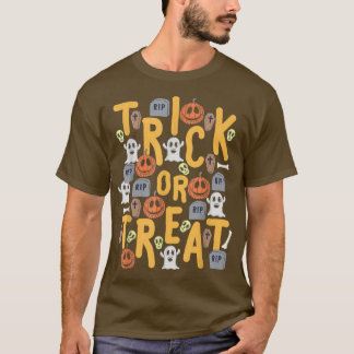 Camiseta Trick Ou Tratar O Dia de as Bruxas engraçado De Ch