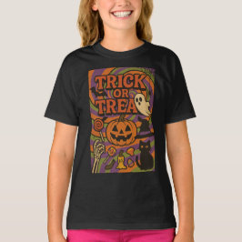 Camiseta Trick ou Tratar Roupas de Halloween do tórax do Ch