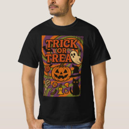 Camiseta Trick ou Tratar Roupas de Halloween do tórax do Ch
