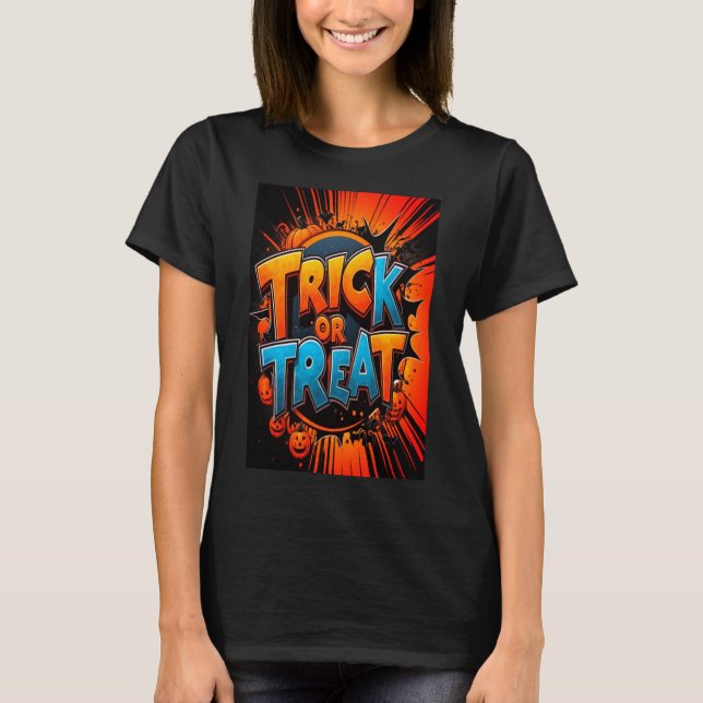 Camiseta Trick Ou Tratar Tshirt (Frente)