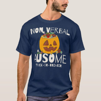 Camiseta Trick Ou Trate Autismo Não Verbal Halloween