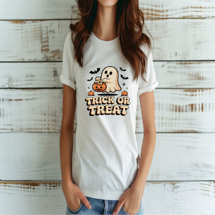Camiseta Trick ou Trate Fantasma Fora do Halloween