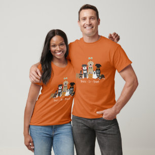 Camiseta Trick Ou Trate Figurinos Felizes De Pet De Hallowe