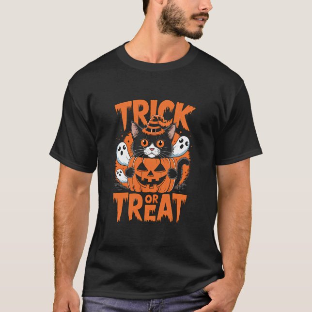 Camiseta Trick ou trate Halloween (Frente)