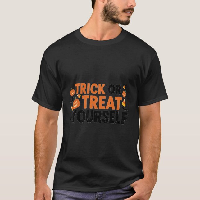 Camiseta Trick ou trate você mesmo T-Shirt - Diversão do Di (Frente)