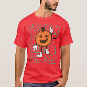 Camiseta Trick Ou Tratem Abóbora No Halloween Mulheres Engr