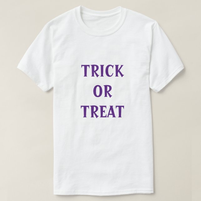 Camiseta Trick ou Treat Men's T-Shirt (Frente do Design)