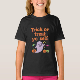 Camiseta Trick ou Treat Yo’ Self-T Shirt Dia de as Bruxas