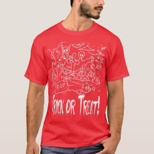 Camiseta Trick ou Treine a fantasia de Halloween de Graveya