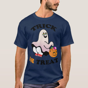 Camiseta Trick ou Treine Boo Happy Halloween Candy Corn Spo