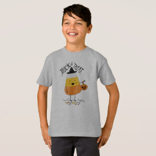 Camiseta Trick ou Treine o Dia das Bruxas de Milho Doce C