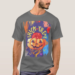 Camiseta Trick ou Treine o Halloween Assustador Pumpkin Jac